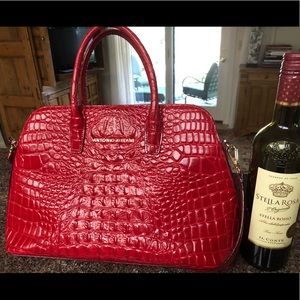 Antonio Melani Red Faux Croc purse